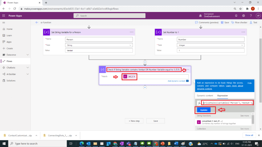 Usage of or Function in Power Automate